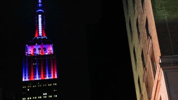 El Empire State, con los colores del FC Barcelona