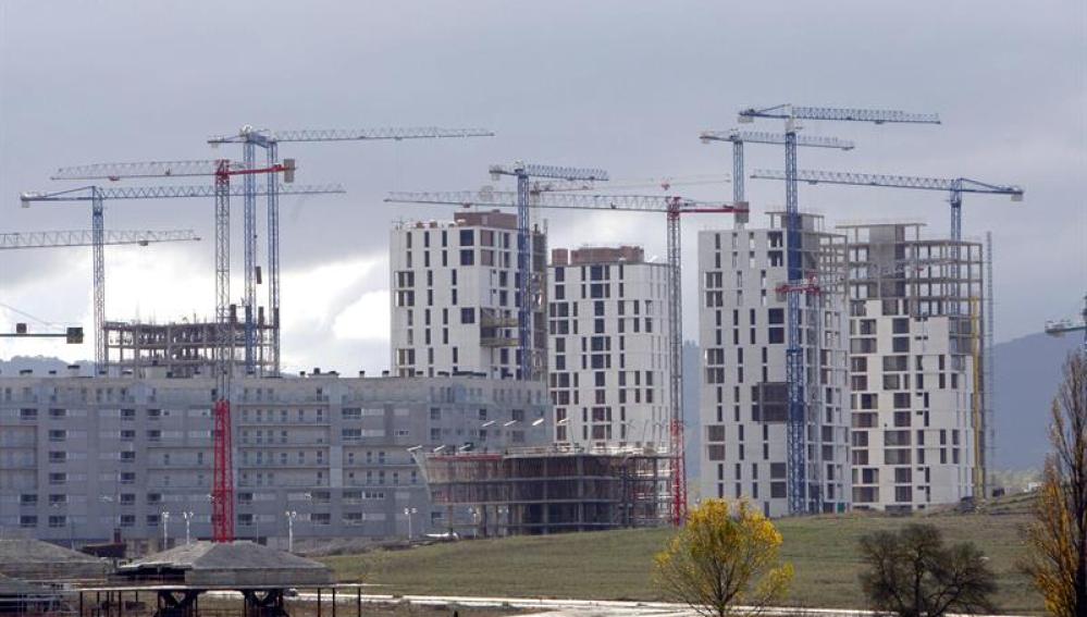 Inmuebles en construcción en Madrid.