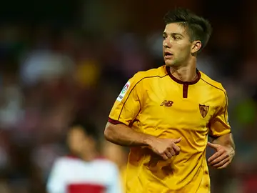 Luciano Vietto en un partido con el Sevilla CF Luciano Vietto en un partido con el Sevilla CF
