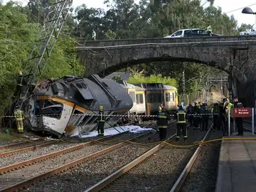 Descarrilamiento de un tren en O Porriño Descarrilamiento de un tren en O Porriño