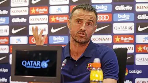 Luis Enrique Martínez, en rueda de prensa previa al partido ante el Celta Luis Enrique Martínez, en rueda de prensa previa al partido ante el Celta