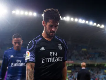 Isco, cabizbajo en un partido con el Real Madrid. Isco, cabizbajo en un partido con el Real Madrid.