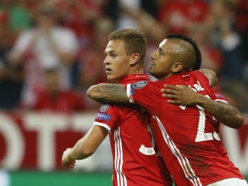 Kimmich celebra un gol con el Bayern