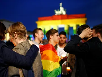 Concentración a favor de los homosexuales Concentración a favor de los homosexuales