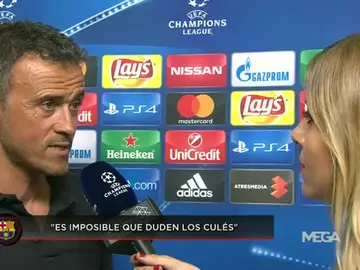Luis Enrique habla con Susana Guasch Luis Enrique habla con Susana Guasch