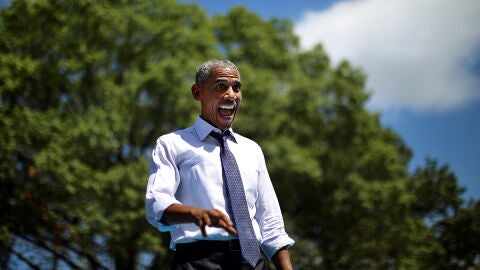 Barack Obama en un acto electoral
