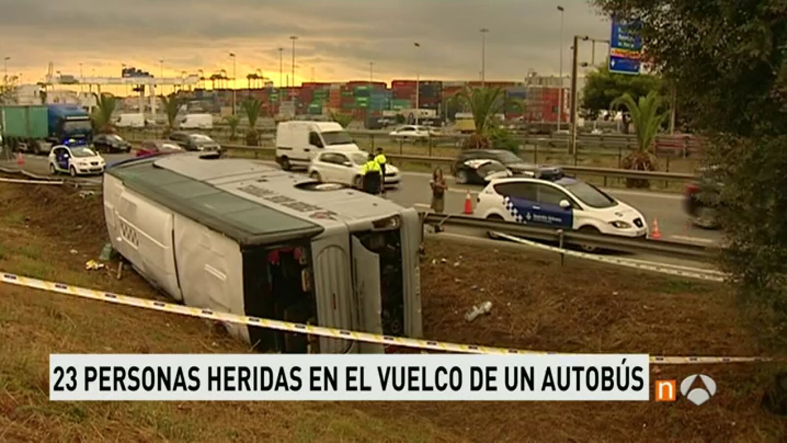 La fuerte lluvia y la velocidad es la primera hipótesis del accidente del autobús, que ha dejado 24 heridos