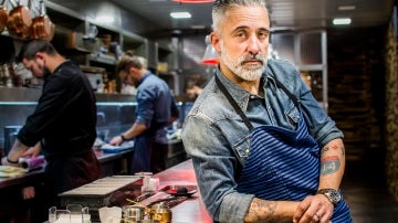 Sergi Arola, en la cocina de su restaurante.