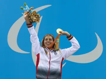 Michelle Alonso, oro en los 100 metros baza de los Paralímpicos de Río. Michelle Alonso, oro en los 100 metros baza de los Paralímpicos de Río.
