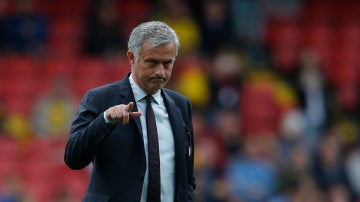 José Mourinho, en el estadio del Watford