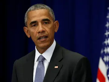 Barack Obama en una comparecencia Barack Obama en una comparecencia