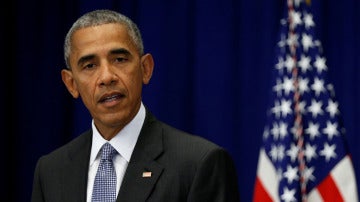 Barack Obama en una comparecencia