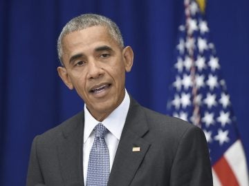 El presidente de Estados Unidos, Barack Obama, en la rueda de prensa ofrecida en el hotel Lotte New York Palace de Nueva York