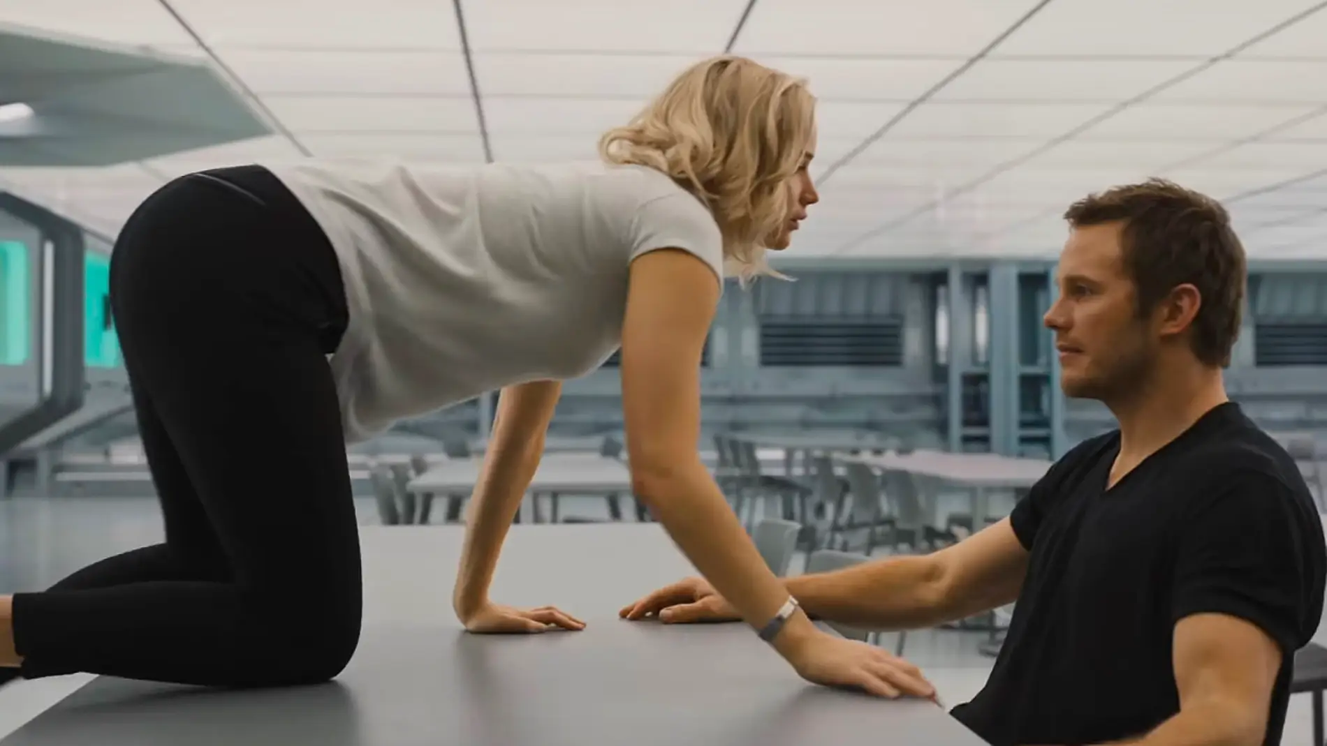 Jennifer Lawrence y Chris Pratt en 'Passengers'