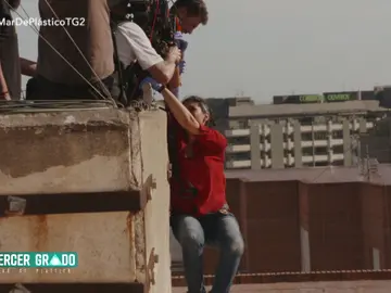 Nya de la Rubia durante una escena de acción Nya de la Rubia durante una escena de acción