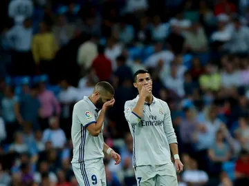 Benzema y Cristiano Ronaldo en el partido contra el Villarreal Benzema y Cristiano Ronaldo en el partido contra el Villarreal