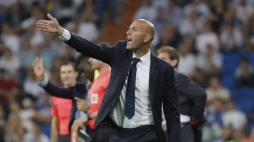 Zinedine Zidane, durante el partido ante el Villarreal 