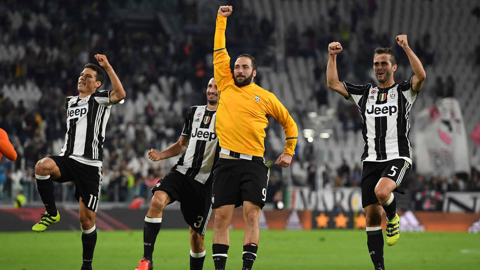 La Juventus celebra la victoria en la Serie A