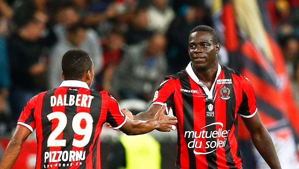 Balotelli, en el partido con el Niza