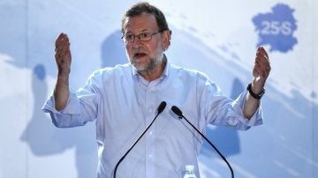 Mariano Rajoy, durante un acto en Galicia