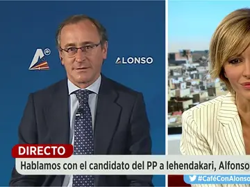Alfonso Alonso, durante una entrevista en Espejo Público Alfonso Alonso, durante una entrevista en Espejo Público
