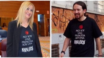 Cristina Cifuentes y Pablo Iglesias