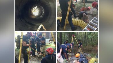 El agónico rescate de Bama, una perra que cayó a un pozo de doce metros de profundidad