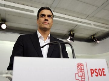 El secretario general del PSOE, Pedro Sánchez, en su primera intervención desde la dimisión de 17 miembros de la Ejecutiva 