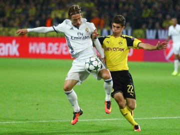 Luka Modric, en el partido ante el Borussia Dortmund