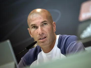 Zidane, en rueda de prensa Zidane, en rueda de prensa