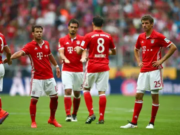 Los jugadores del Bayern, cariacontecidos Los jugadores del Bayern, cariacontecidos