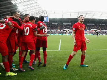 El Liverpool celebra un tanto El Liverpool celebra un tanto