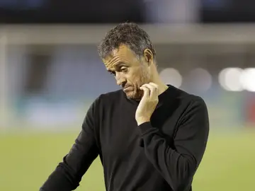 Luis Enrique, pensativo Luis Enrique, pensativo