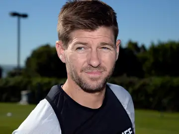 Steven Gerrard, tras un entreno con Los Ángeles Galaxy Steven Gerrard, tras un entreno con Los Ángeles Galaxy