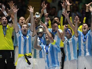 Argentina celebra la victoria en el Mundial de Fútbol Sala