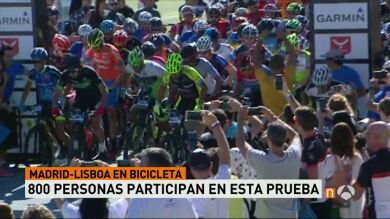 800 osados ciclistas participan en el reto de llegar a Lisboa desde Madrid sin parar de pedalear