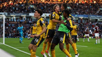 El Arsenal celebra un gol