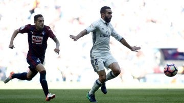 Dani Carvajal, durante el encuentro entre Real Madrid y Eibar