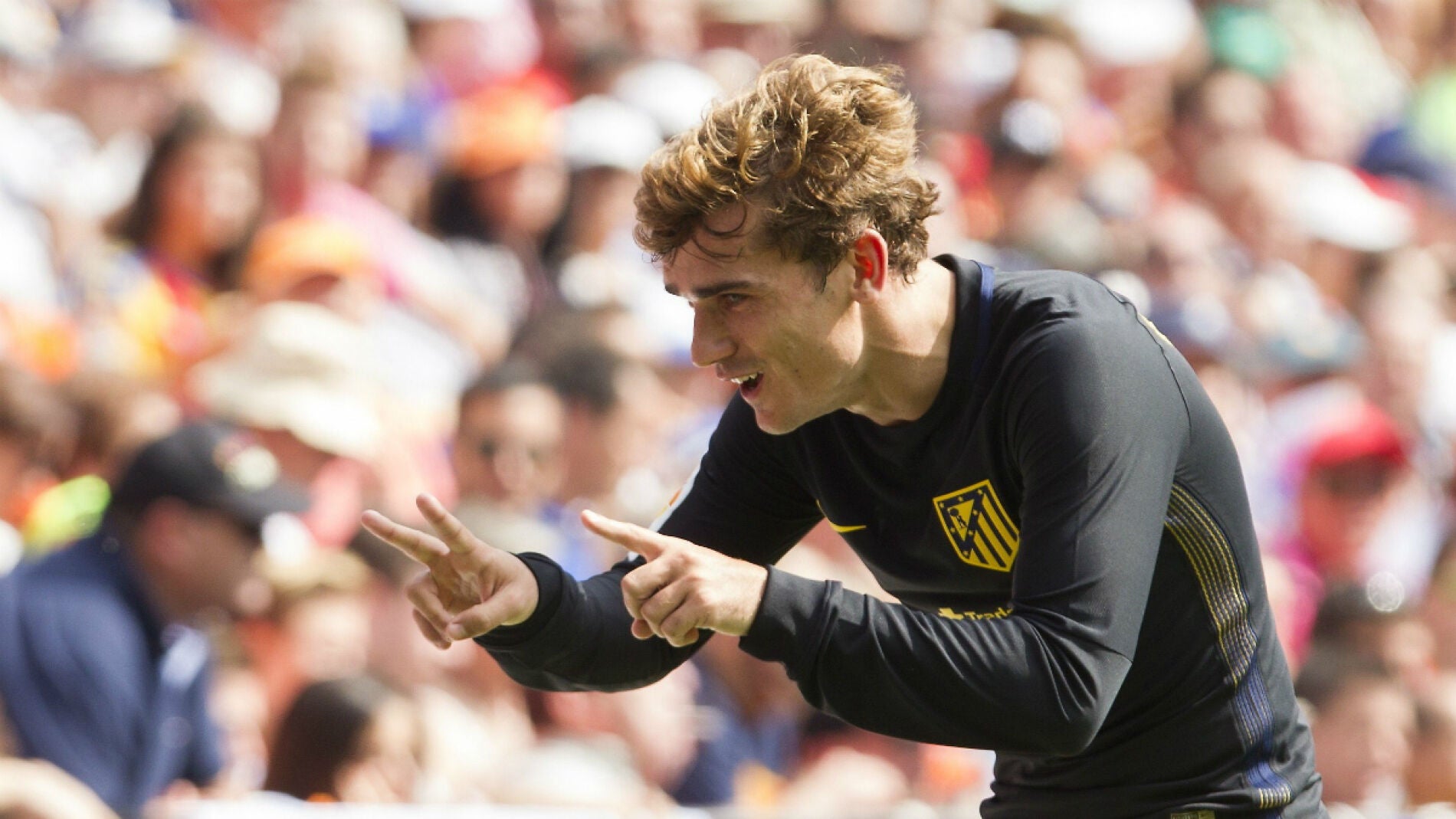 Griezmann celebra un gol con el Atleti