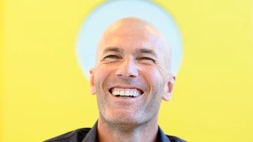 Zidane, durante un acto en Suiza