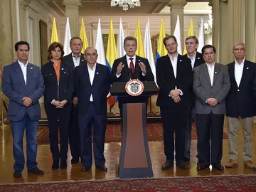 Juan Manuel Santos tras conocer el 'no' en el plebiscito Juan Manuel Santos tras conocer el 'no' en el plebiscito