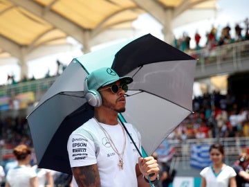 Lewis Hamilton, durante el GP de Malasia