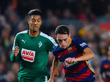Eddy Silvestre, durante un partido contra el Barcelona de la pasada temporada Eddy Silvestre, durante un partido contra el Barcelona de la pasada temporada
