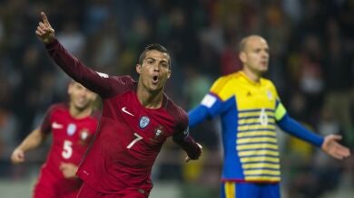 Cristiano Ronaldo logra su primer póker de goles con Portugal 