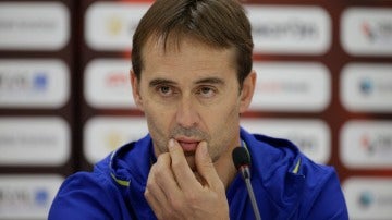 Julen Lopetegui. durante la rueda de prensa