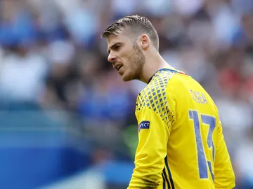 David de Gea, durante el partido entre Italia y España en Turín David de Gea, durante el partido entre Italia y España en Turín