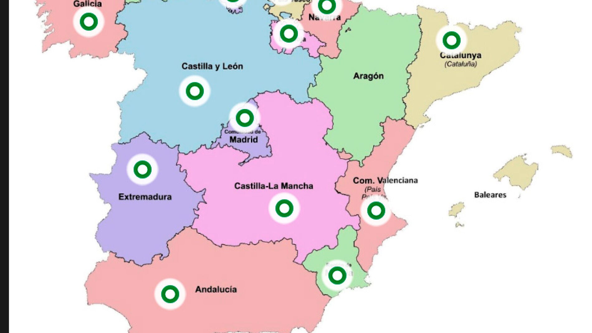 Mapa de festivos en tu CCAA