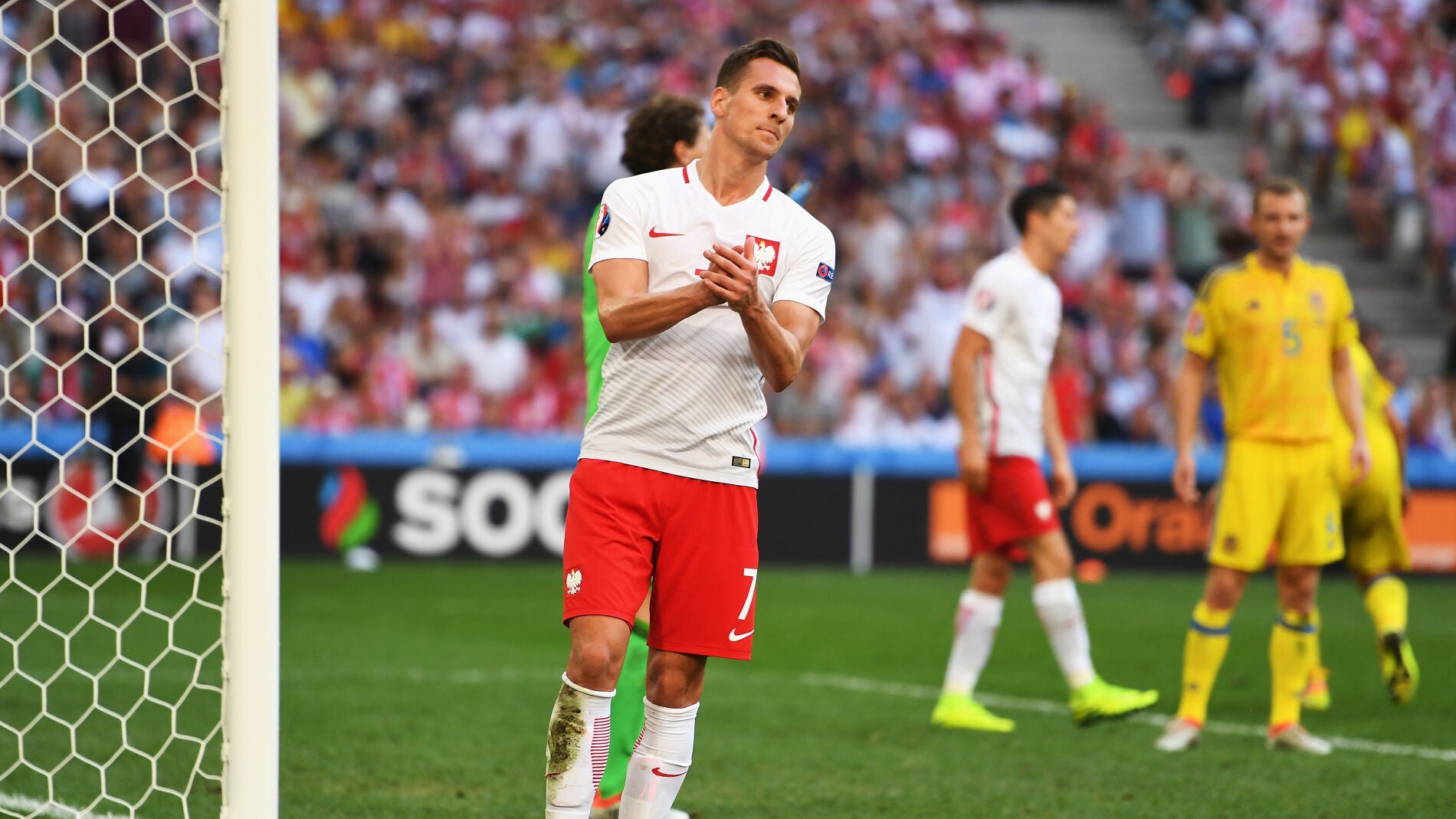 Milik, durante un partido de la pasada Eurocopa de Francia
