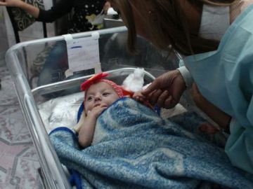 Mais, bebé siria de dos meses