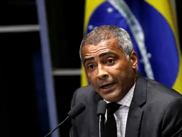 El exfutbolista Romario, durante una sesión del Congreso brasileño como senador El exfutbolista Romario, durante una sesión del Congreso brasileño como senador